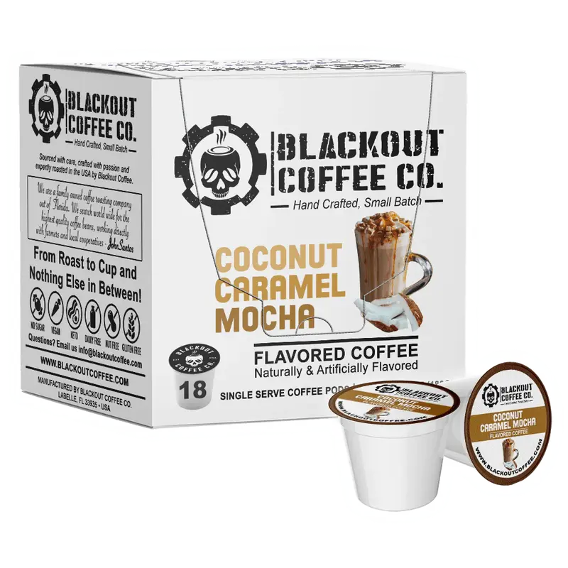 Coconut Caramel Mocha Flavored Coffee Pods 18CT - Best Flavored Coffee