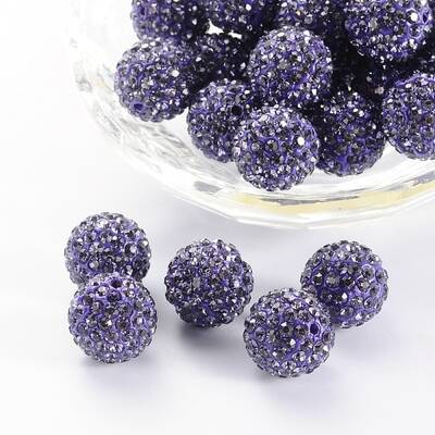 Polymer Clay Rhinestone Beads
