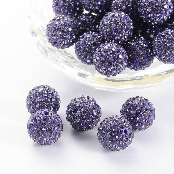 Polymer Clay Rhinestone Beads