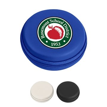 100 Customized Round Zippered Electronics Travel Case