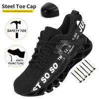 Steel Toe Shoes for Men Women Safety Cap Work Shoes No Slip Comfortable Safety Sneakers Boy Footwear Closed Worker