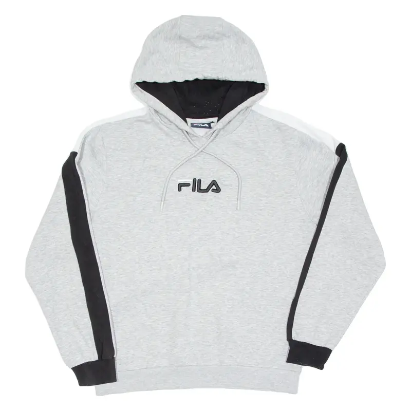 FILA Womens Grey Hoodie Pullover L