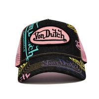 Dark Denim Pink Logo Trucker