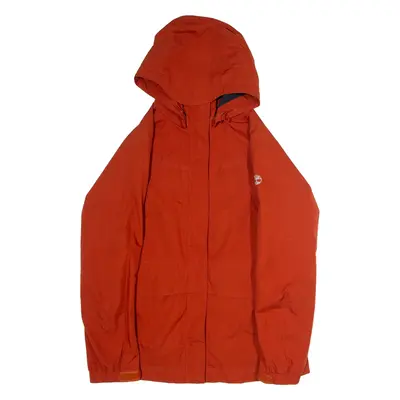 TIMBERLAND Mens Rain Jacket Orange Hooded S