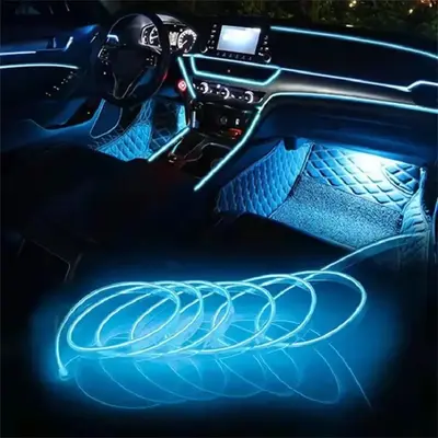 1 Set 3m USB Car LED Light, Cold Light Car Interior Ambience Light, Luminous Light Strip