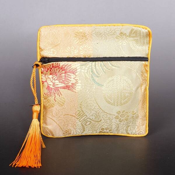 Square Chinese Style Cloth Tassel Bags