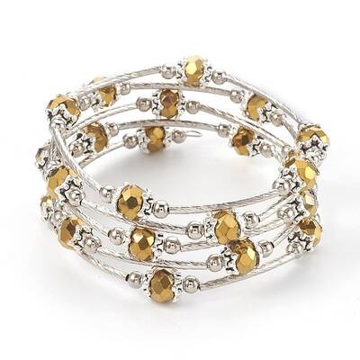 Electroplate Glass Wrap Bracelets