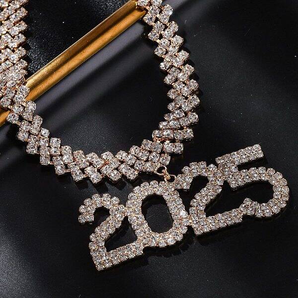 Brass Full Crystal Rhinestone 2025 Pendant Necklaces for Women
