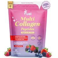 Fuel Multi Collagen Peptides Hydrolized ALL IN ONE Beauty Powder 11 Ingredients for Glowing Skin Healthy Hair & Nail Care GMO...