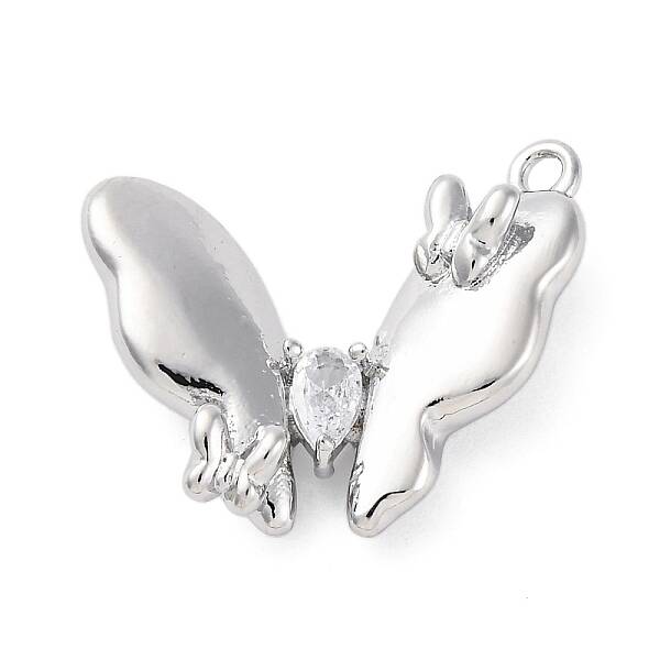 Brass Pave Cubic Zirconia Pendants