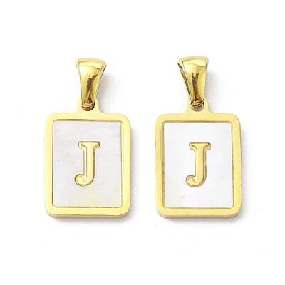 Ion Plating(IP) 304 Stainless Steel Pave Shell Pendants