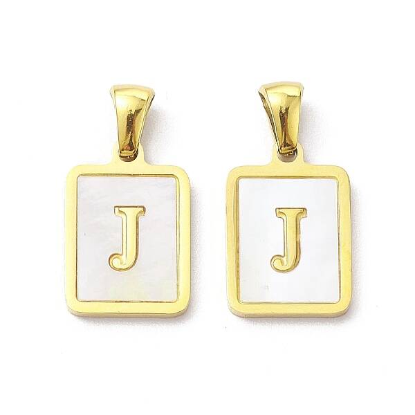 Ion Plating(IP) 304 Stainless Steel Pave Shell Pendants
