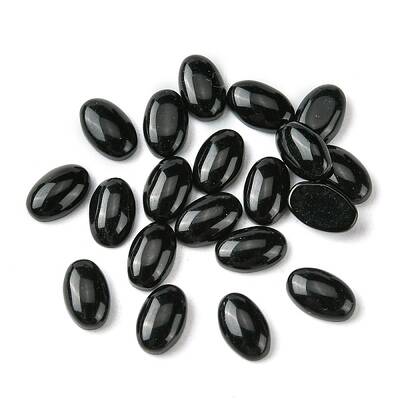 Synthetic Black Stone Cabochons