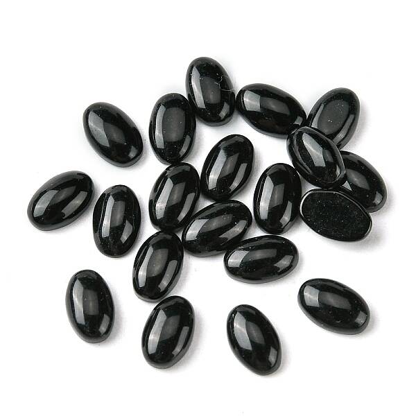 Synthetic Black Stone Cabochons