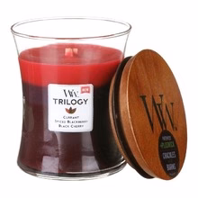 Woodwick Vaso Trilogy Sun Ripened Berries (bacche che maturano al sole) - Candela profumata 275 g