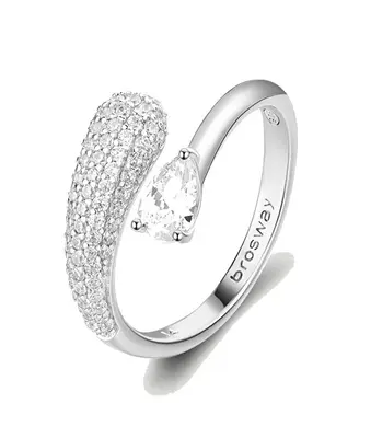 Brosway Open ring in silver white infinity fantasy FIW129 - Circuit: 56 mm