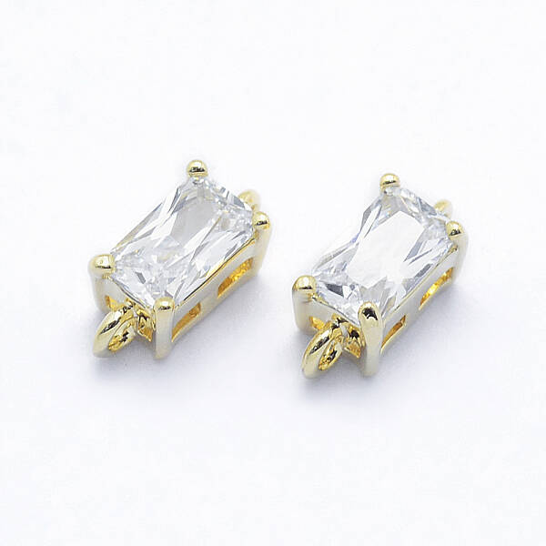 Long-Lasting Plated Brass Cubic Zirconia Links