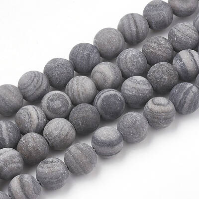 Natural Black Wood Lace Stone Beads Strands