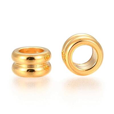 304 Stainless Steel Grooved Beads