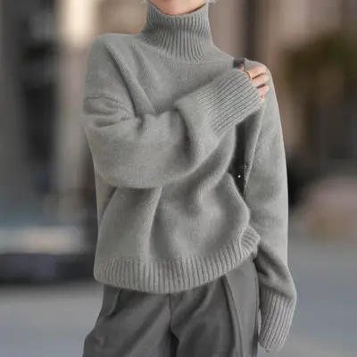 Vail Luxe Ultra Cozy Cashmere Blend Turtleneck Women's Sweater