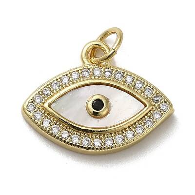 Brass Micro Pave Cubic Zirconia Pendants