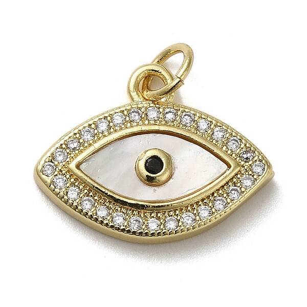 Brass Micro Pave Cubic Zirconia Pendants