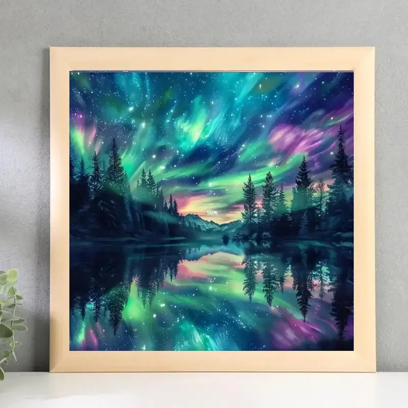 Night Star Sky Landscape Pattern DIY Diamond Arts Colorful Painting Kit without Frame, DIY 5D Diamond Arts Colorful Painting ...