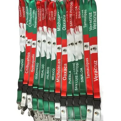 Mexico/ States Lanyard- Detachable Buckle with Hook detachable lanyard- Free ID/Card holder with purchase!