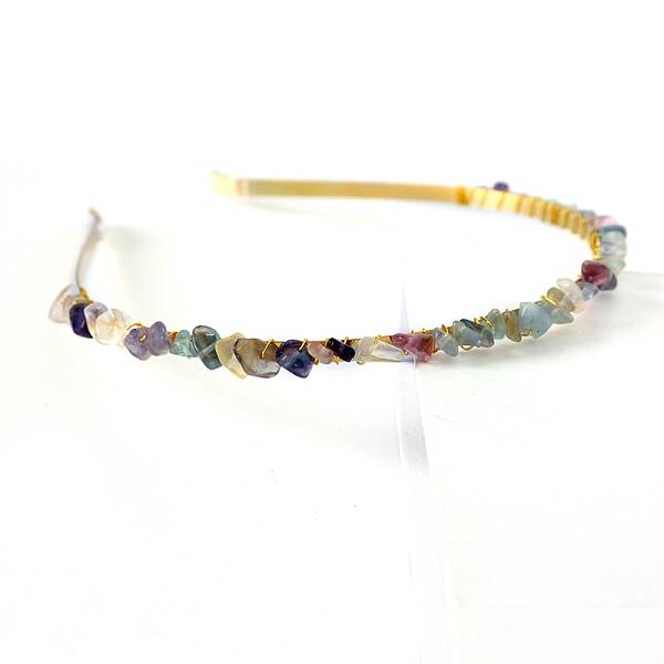 Natural Fluorite Hair Bands