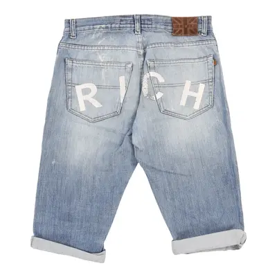 Richmond Denim Shorts - 30W 14L Blue Cotton