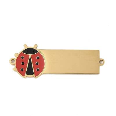 304 Stainless Steel Red Enamel Connector Charms