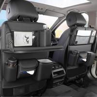 Car Backseat Organizer, Car Seat Storage with Foldable Table Holder, Multi-compartment Rear Seat Storage Bag, Rear Seat Acces...