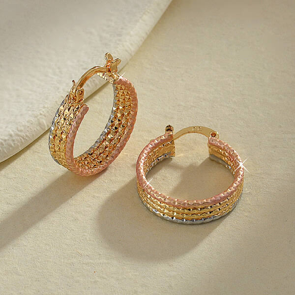 Brass Hoop Earrings for Women