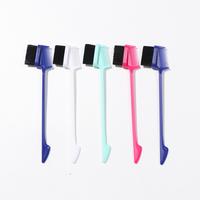 Megalook 1 Pcs Hair Edge Brush Double Sided Control Hair Brush Comb Color random Haircare Heatless