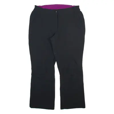 CRANE Womens Trousers Black Relaxed Straight W30 L26