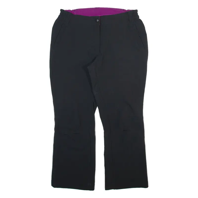 CRANE Womens Trousers Black Relaxed Straight W30 L26