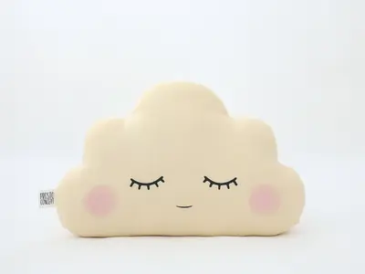 Pastel Yellow Small Cloud Pillow