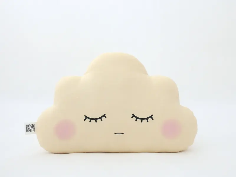 Pastel Yellow Small Cloud Pillow