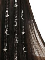 Minimalist Temperament Star & Moon Design Hair Rings, Birthday Gift for Bestie, Women's Braid Hair Accessories for Daily Hair...