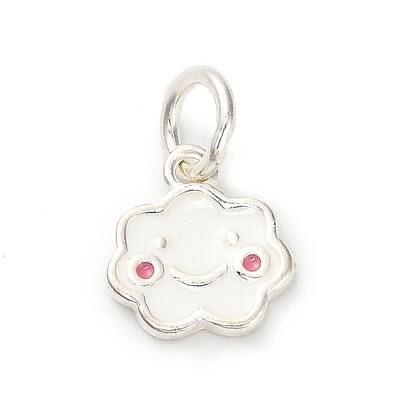 925 Sterling Silver White Enamel Charms
