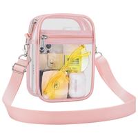Clear Crossbody Bag Stadium Approved,Transparent Messenger Shoulder Bag for Concert, Beach, Travel &Sporting