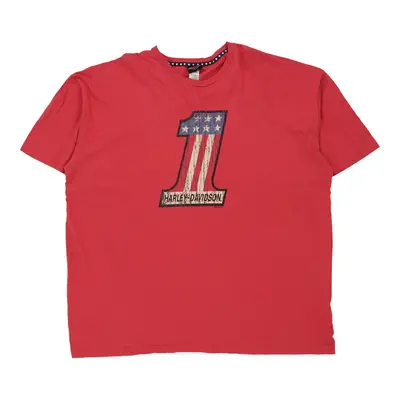 York, Pennsylvania Harley Davidson Graphic T-Shirt - 3XL Red Cotton