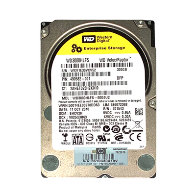 502599-001 HP 300GB 10000RPM SATA 6Gb/s 32MB Cache SFF 3.5-inch Hard Drive