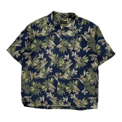 Ocean Pacific Hawaiian Shirt - XL Blue Viscose
