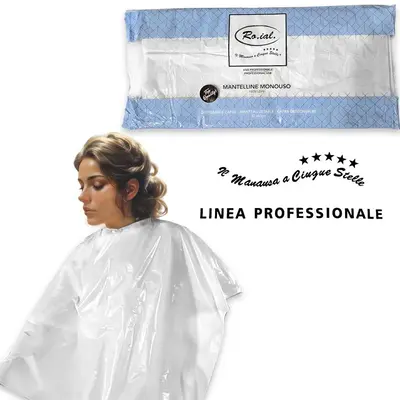 Mantellina Pe Extra Stesa Bianca 30 Pezzi 82 X 110 Cm Roial