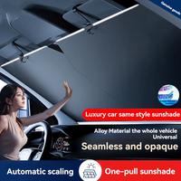 Improved Vehicle Windshield Heat Protection with Retractable Sun Visor and Multi-Function Bracket Shield for UV Blocking - Ca...
