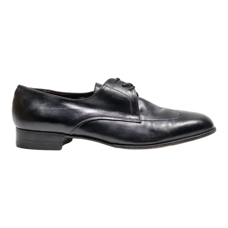 BALLY Derby Shoes Black Leather Mens UK 10