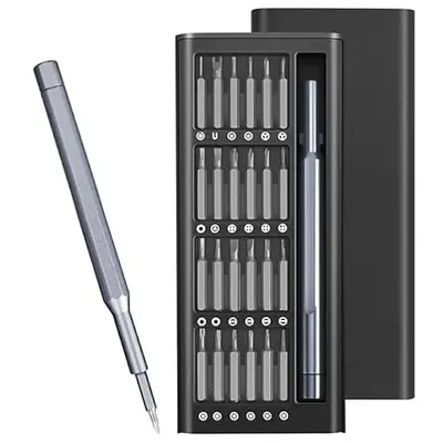 Precision Screwdriver Set (24-in-1), Mini Repair Tool Kit (includes screwdriver), suitable for MacBook, computers, laptops, i...