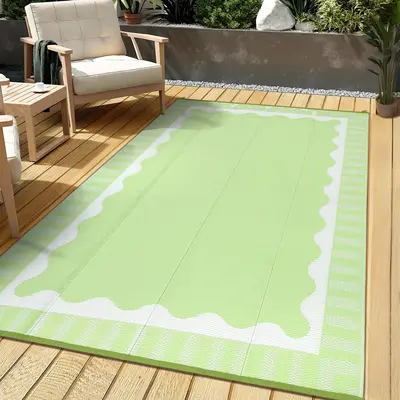 Garvee Reversible Outdoor Rug - Waterproof, spot Resistant Patio Carpet - Durable Plastic Mat for Patio, Backyard, Camping, R...