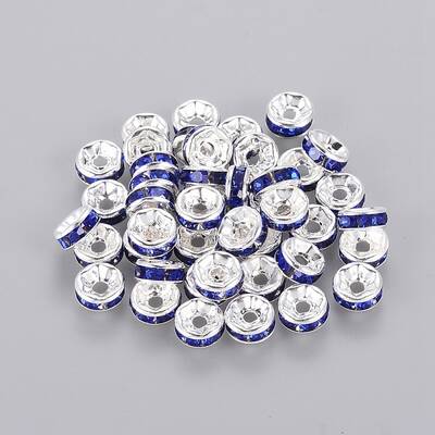 Brass Grade A Rhinestone Spacer Beads